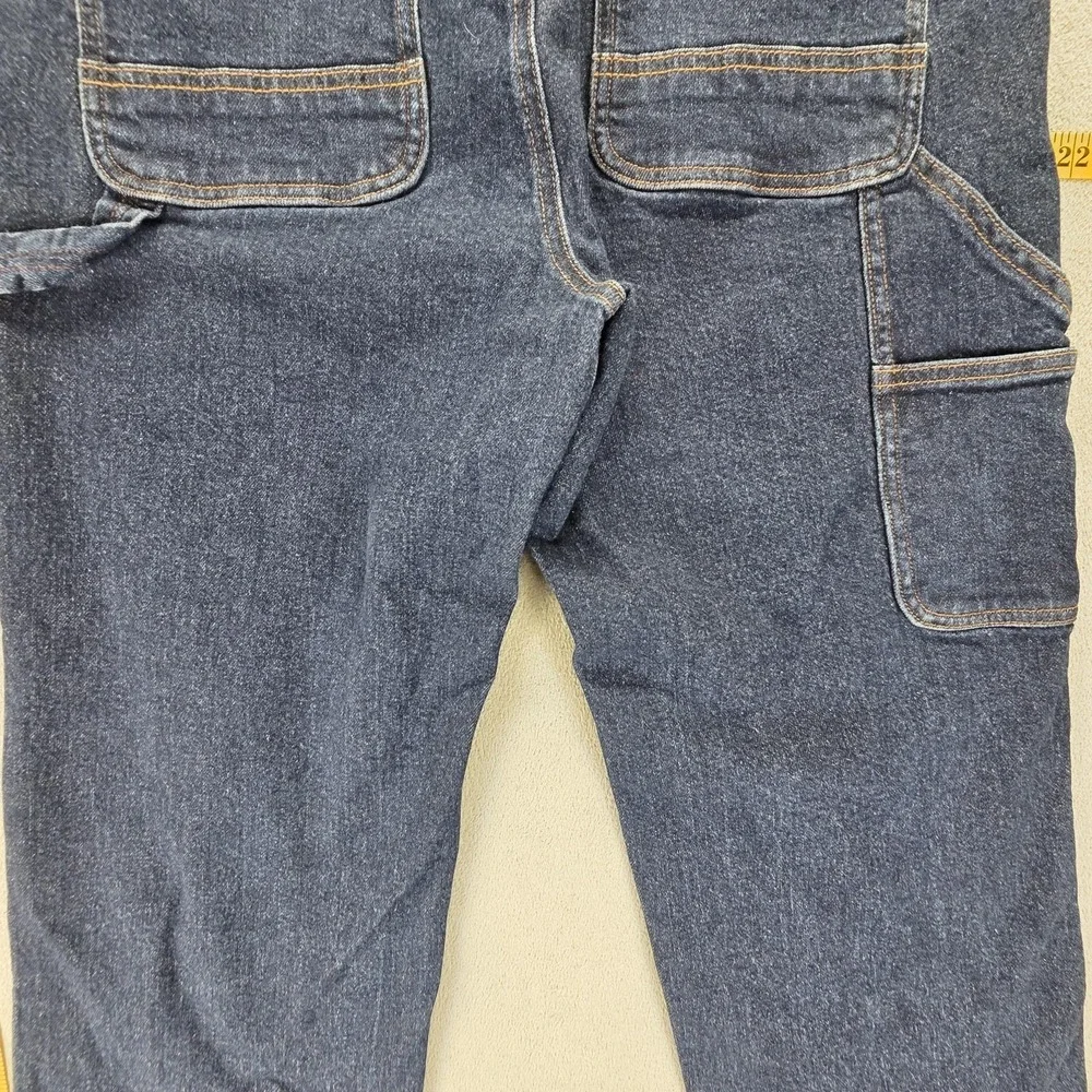 Ripton Jeans Mens 29 Blue Sport Utility Pant Workwear Zip Fly Raw Hem Panel Knee